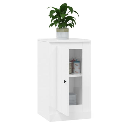 vidaXL Buffets 2 pcs. Blanc brillant 37,5x35,5x67,5cm Bois d'ingénierie