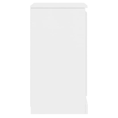 vidaXL Buffets 2 pcs. Blanc brillant 37,5x35,5x67,5cm Bois d'ingénierie