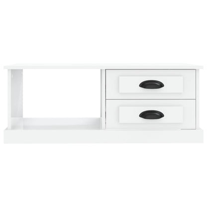 vidaXL Couchtisch Hochglanz-Weiß 90x50x35 cm Holzwerkstoff