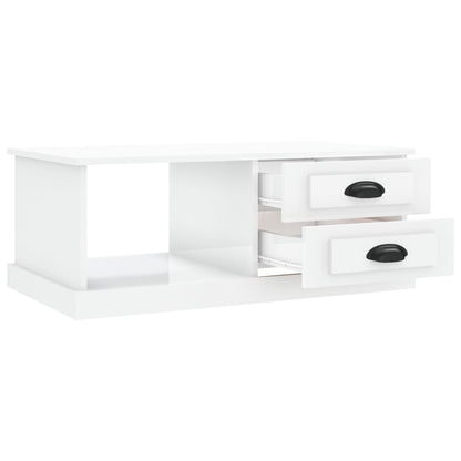 vidaXL Couchtisch Hochglanz-Weiß 90x50x35 cm Holzwerkstoff