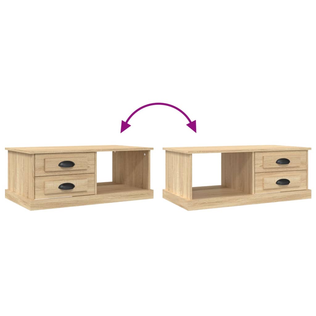 vidaXL Couchtisch Sonoma-Eiche 90x50x35 cm Holzwerkstoff