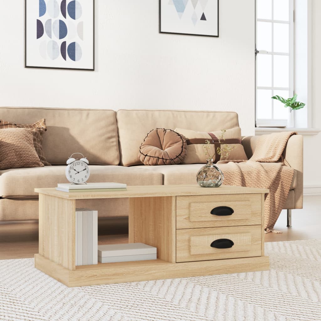 vidaXL Couchtisch Sonoma-Eiche 90x50x35 cm Holzwerkstoff