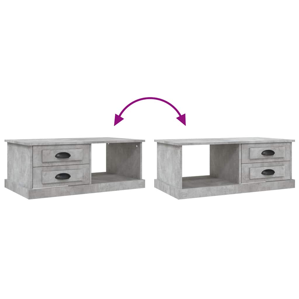 vidaXL Couchtisch Betongrau 90x50x35 cm Holzwerkstoff