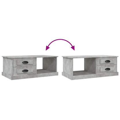 vidaXL Couchtisch Betongrau 90x50x35 cm Holzwerkstoff