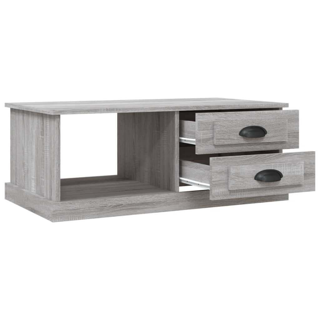 vidaXL Couchtisch Grau Sonoma 90x50x35 cm Holzwerkstoff