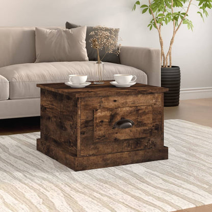 vidaXL Couchtisch Räuchereiche 50x50x35 cm Holzwerkstoff