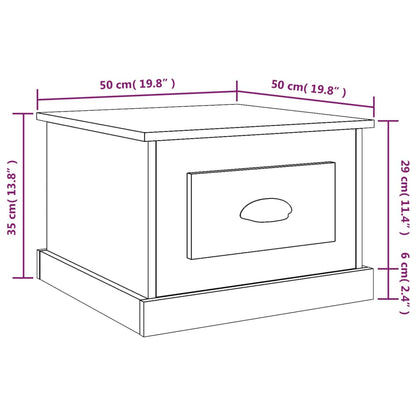 vidaXL Couchtisch Grau Sonoma 50x50x35 cm Holzwerkstoff