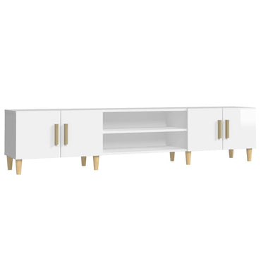 vidaXL TV-Schrank Hochglanz-Weiß 180x31,5x40 cm Holzwerkstoff