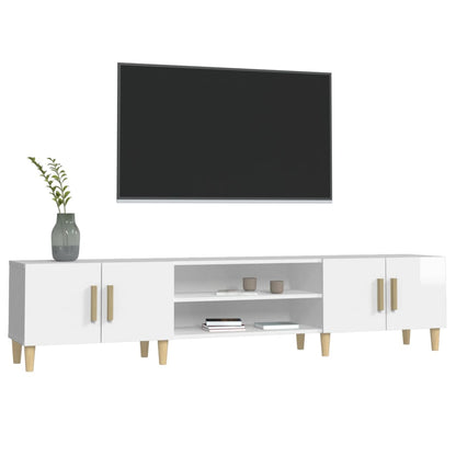 vidaXL TV-Schrank Hochglanz-Weiß 180x31,5x40 cm Holzwerkstoff