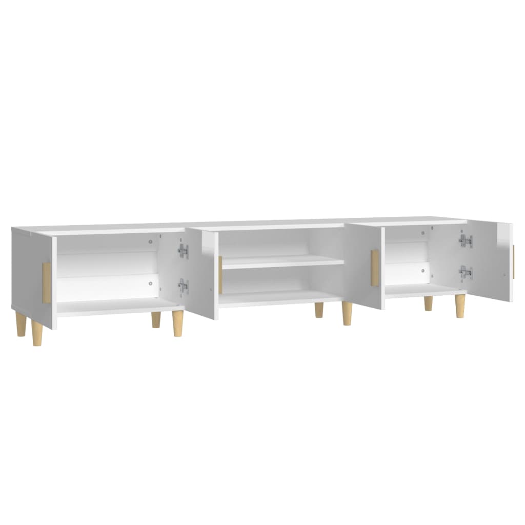vidaXL TV-Schrank Hochglanz-Weiß 180x31,5x40 cm Holzwerkstoff