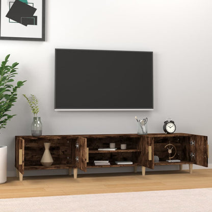Meuble TV vidaXL chêne fumé 180x31,5x40 cm bois d'ingénierie