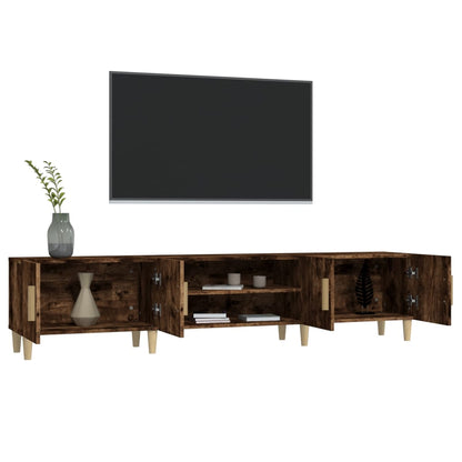 Meuble TV vidaXL chêne fumé 180x31,5x40 cm bois d'ingénierie