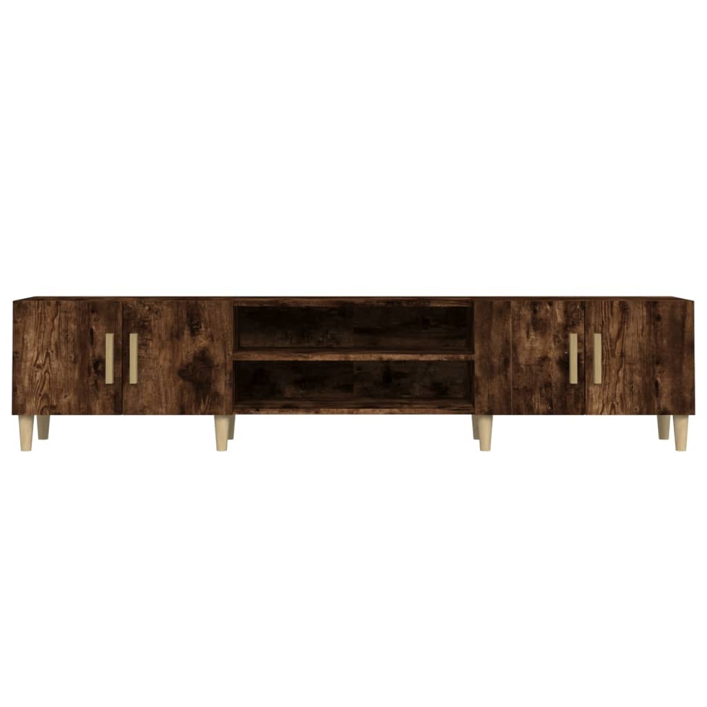 Meuble TV vidaXL chêne fumé 180x31,5x40 cm bois d'ingénierie