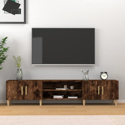 Meuble TV vidaXL chêne fumé 180x31,5x40 cm bois d'ingénierie