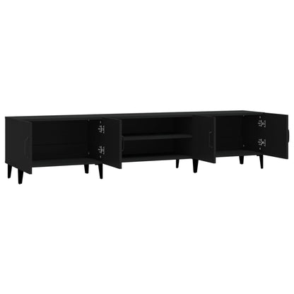 vidaXL Meuble TV Noir 180x31,5x40 cm Bois d'ingénierie