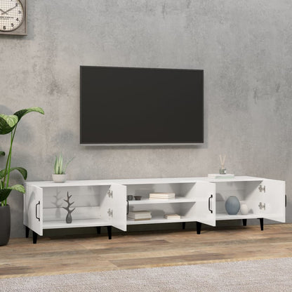 vidaXL TV-Schrank Hochglanz-Weiß 180x31,5x40 cm Holzwerkstoff