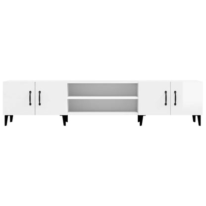vidaXL TV-Schrank Hochglanz-Weiß 180x31,5x40 cm Holzwerkstoff