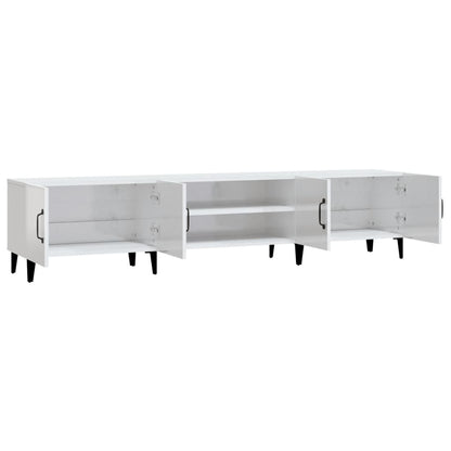 vidaXL TV-Schrank Hochglanz-Weiß 180x31,5x40 cm Holzwerkstoff