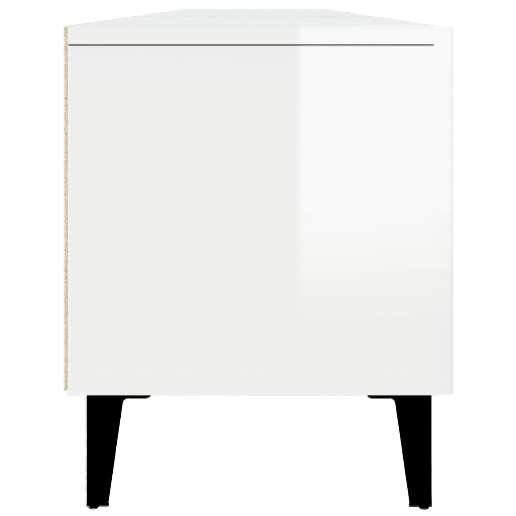 vidaXL TV-Schrank Hochglanz-Weiß 180x31,5x40 cm Holzwerkstoff