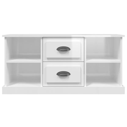vidaXL TV-Schrank Hochglanz-Weiß 99,5x35,5x48 cm Holzwerkstoff