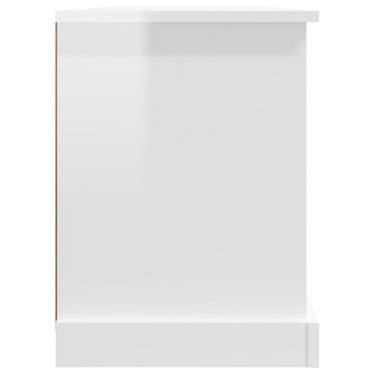vidaXL TV-Schrank Hochglanz-Weiß 99,5x35,5x48 cm Holzwerkstoff