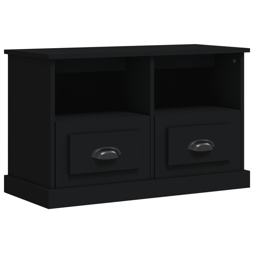 vidaXL Meuble TV Noir 80x35x50 cm Bois d'ingénierie