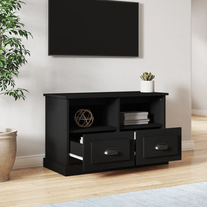 vidaXL Meuble TV Noir 80x35x50 cm Bois d'ingénierie