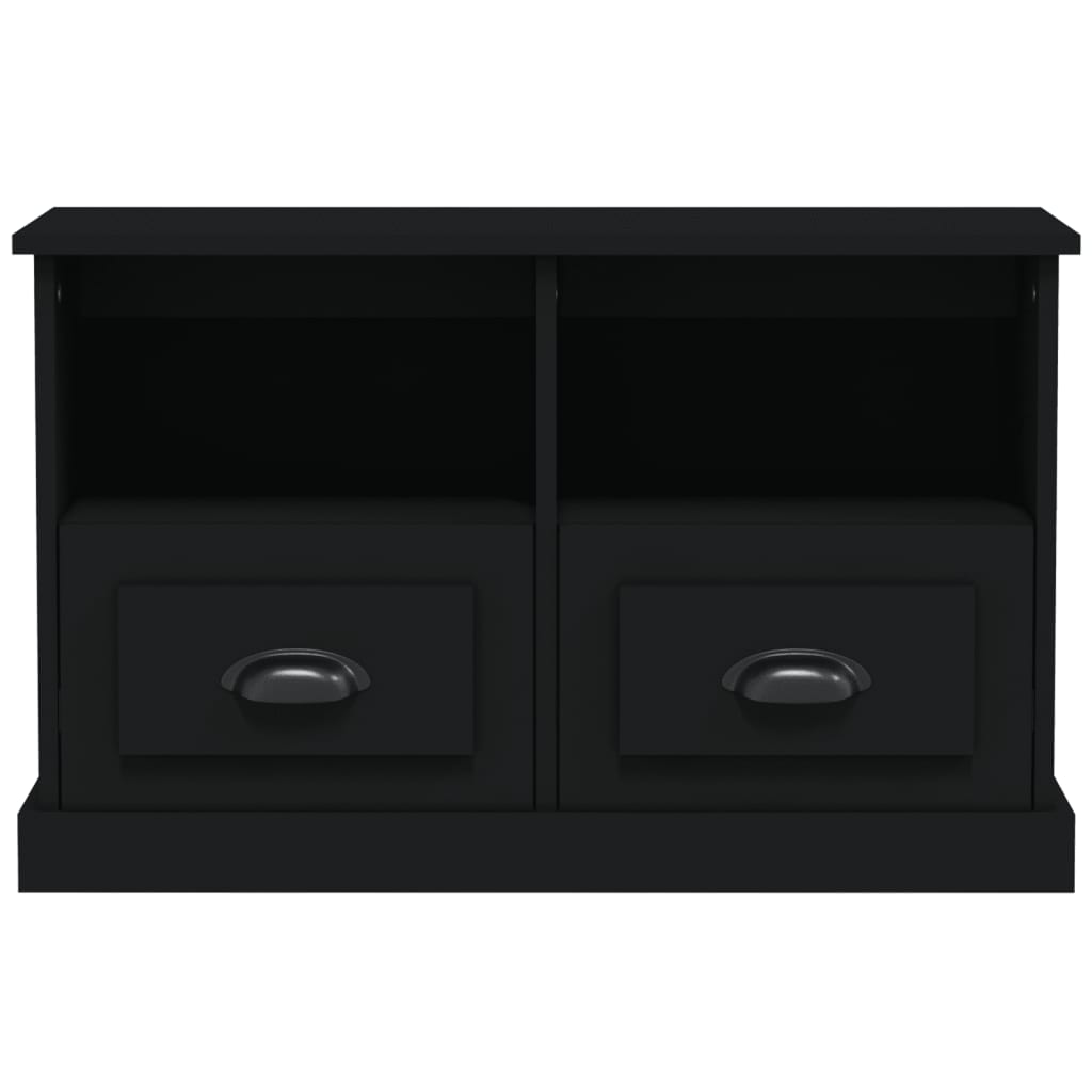 vidaXL Meuble TV Noir 80x35x50 cm Bois d'ingénierie