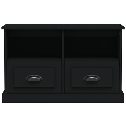 vidaXL Meuble TV Noir 80x35x50 cm Bois d'ingénierie
