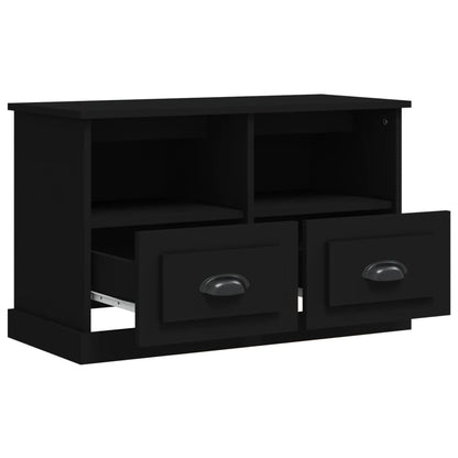 vidaXL Meuble TV Noir 80x35x50 cm Bois d'ingénierie