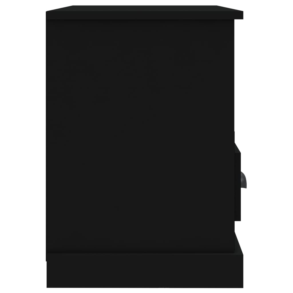 vidaXL Meuble TV Noir 80x35x50 cm Bois d'ingénierie