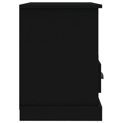vidaXL Meuble TV Noir 80x35x50 cm Bois d'ingénierie