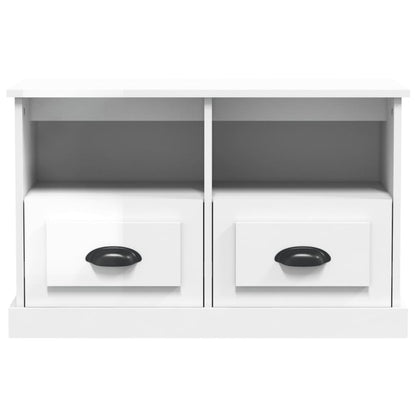 vidaXL TV-Schrank Hochglanz-Weiß 80x35x50 cm Holzwerkstoff