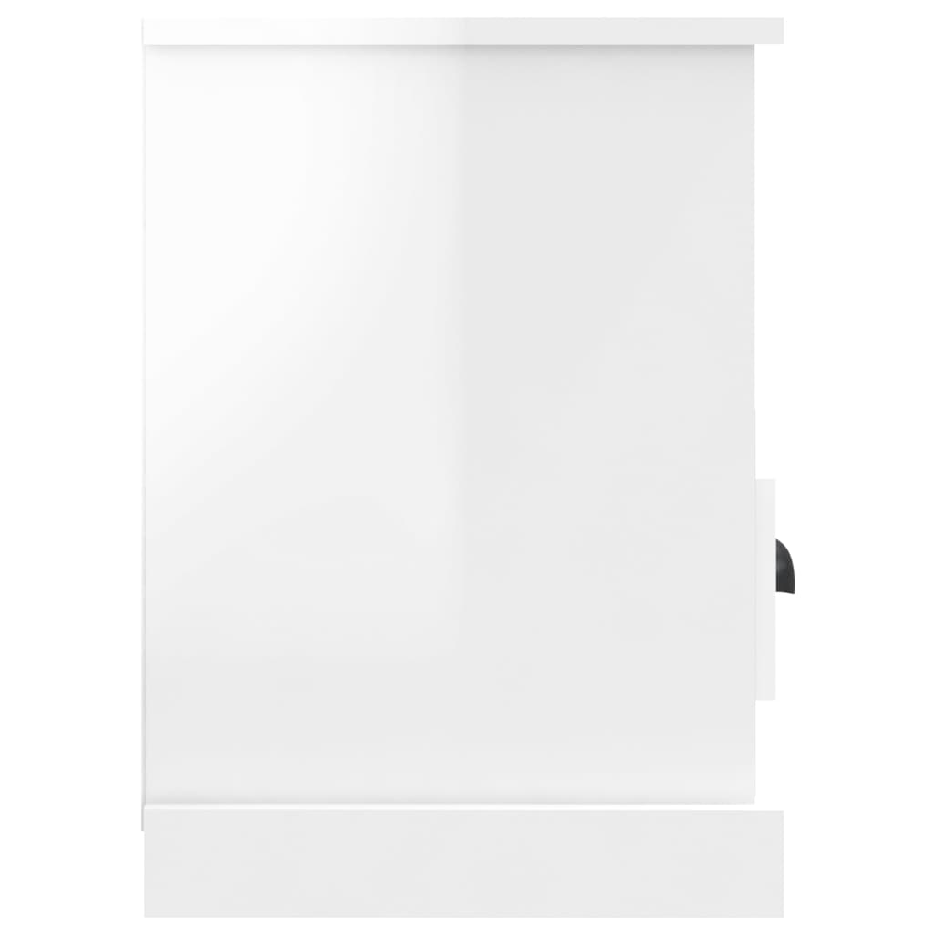 vidaXL TV-Schrank Hochglanz-Weiß 80x35x50 cm Holzwerkstoff