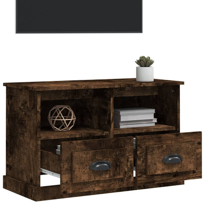 Meuble TV vidaXL chêne fumé 80x35x50 cm, bois d'ingénierie