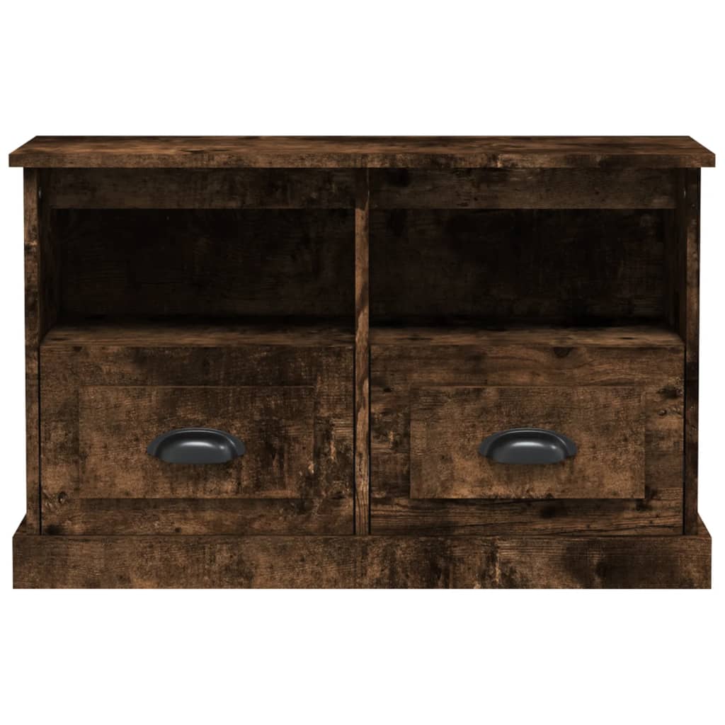 Meuble TV vidaXL chêne fumé 80x35x50 cm, bois d'ingénierie