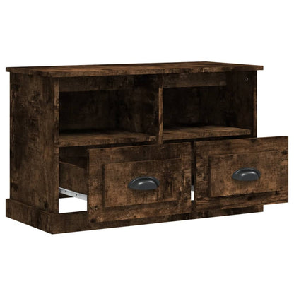 Meuble TV vidaXL chêne fumé 80x35x50 cm, bois d'ingénierie