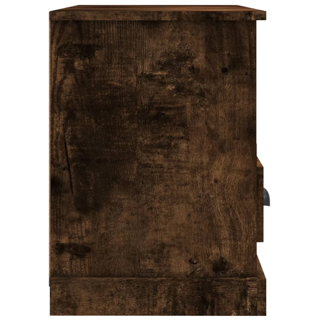 Meuble TV vidaXL chêne fumé 80x35x50 cm, bois d'ingénierie