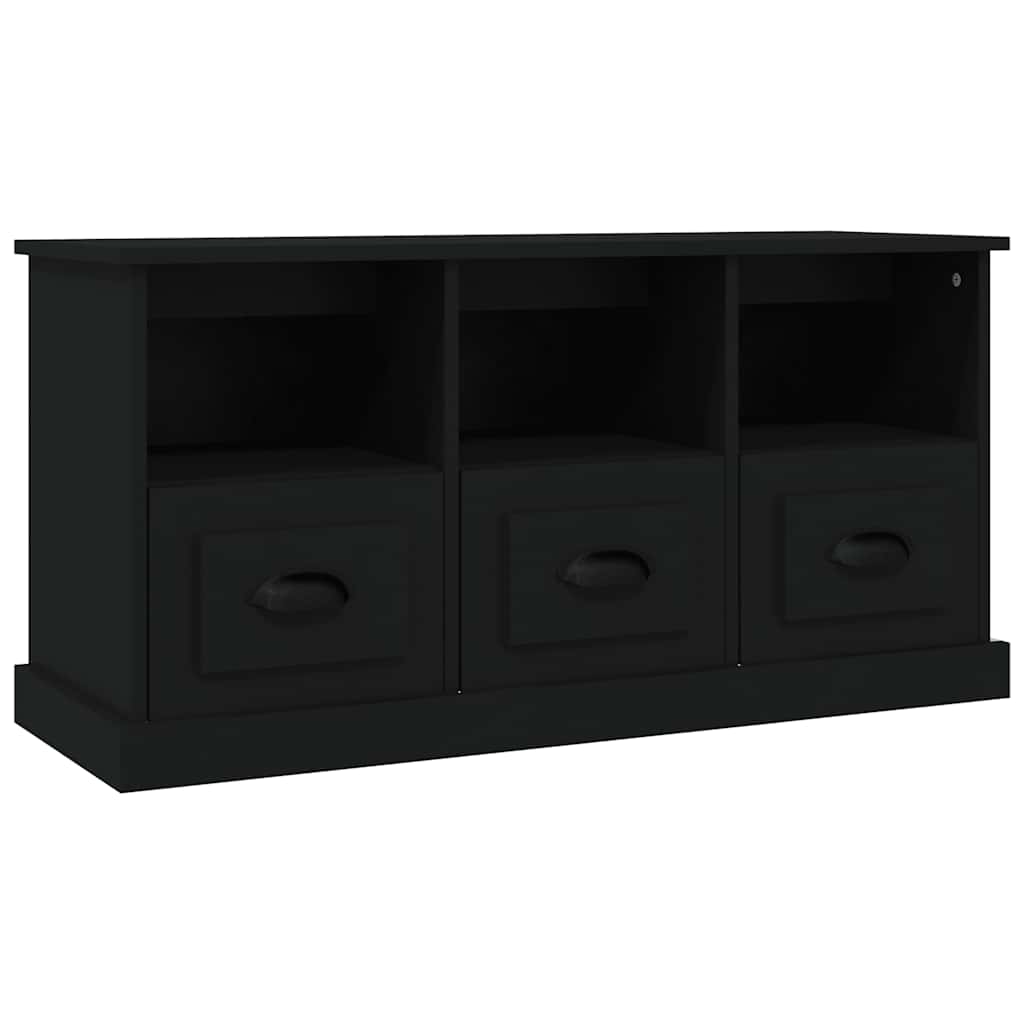 vidaXL Meuble TV Noir 100x35x50 cm Aggloméré