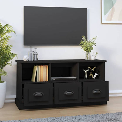 vidaXL Meuble TV Noir 100x35x50 cm Aggloméré
