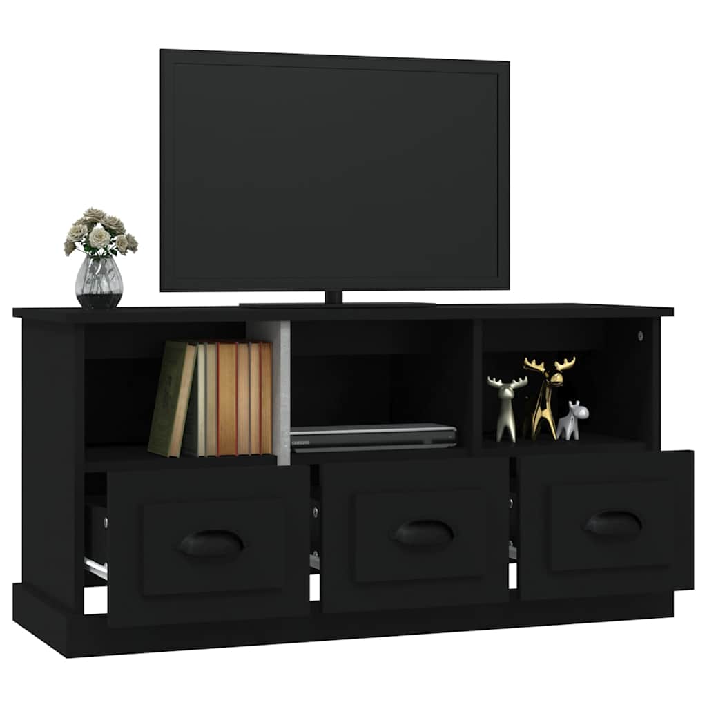 vidaXL Meuble TV Noir 100x35x50 cm Aggloméré