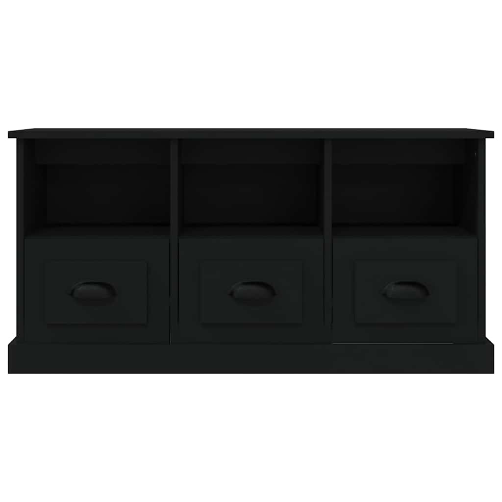 vidaXL Meuble TV Noir 100x35x50 cm Aggloméré