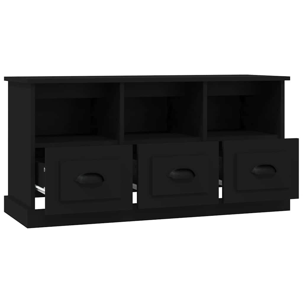 vidaXL Meuble TV Noir 100x35x50 cm Aggloméré