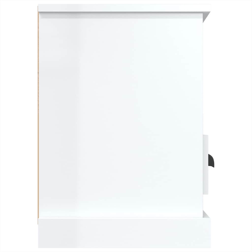 vidaXL TV-Schrank Hochglanz-Weiß 100x35x50 cm Holzwerkstoff