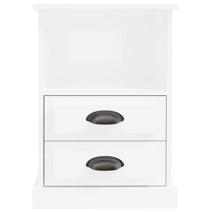 vidaXL Tables de chevet 2 pcs Blanc brillant 43x36x60 cm