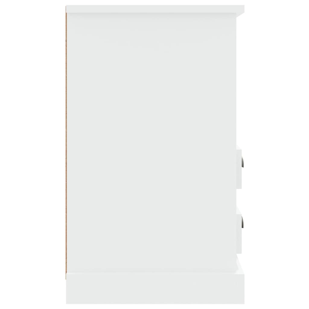 vidaXL Tables de chevet 2 pcs Blanc brillant 43x36x60 cm