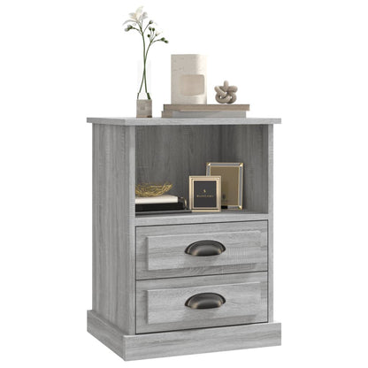 vidaXL Nachttische 2 Stk. Grau Sonoma 43x36x60 cm