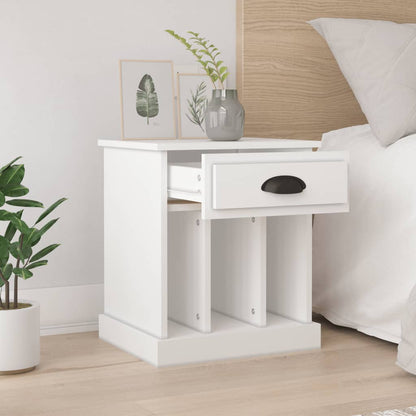 vidaXL Tables de chevet 2 pcs Blanc 43x36x50 cm