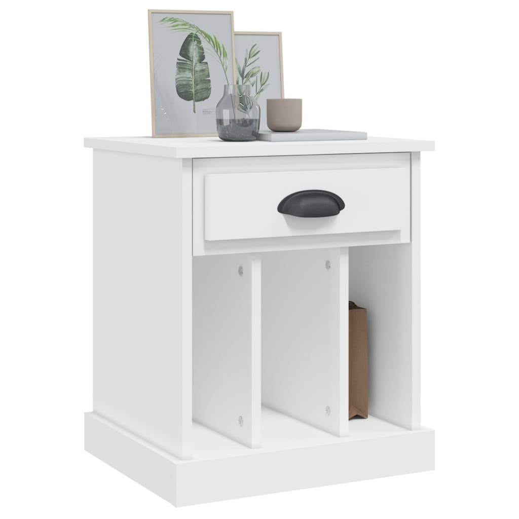 vidaXL Tables de chevet 2 pcs Blanc 43x36x50 cm