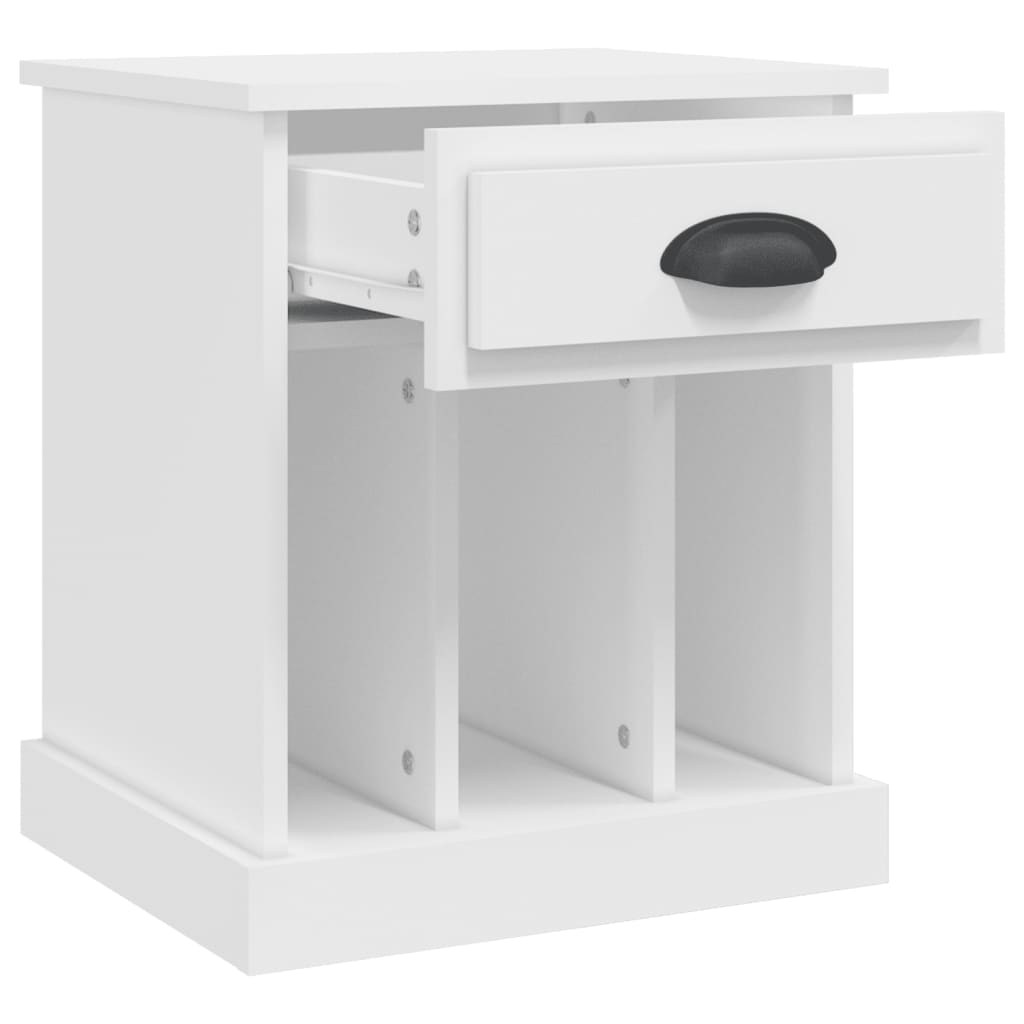 vidaXL Tables de chevet 2 pcs Blanc 43x36x50 cm